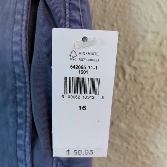 NWT Gap Straight Ankle Khakis in Periwinkle Size 16 - Picture 3 of 4